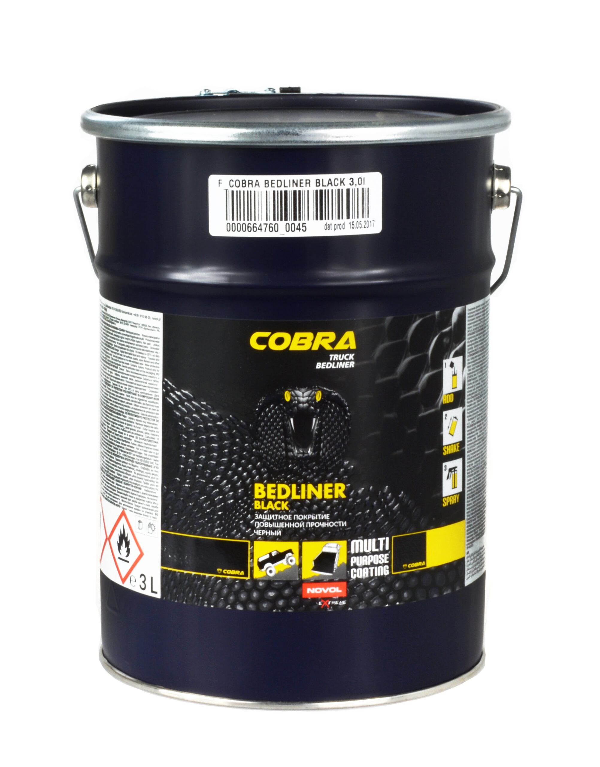NOVOL COBRA BEDLINER BLACK 3L