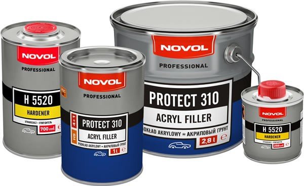 NOVOL PROTECT 310 4+1 PODKŁAD AKRYL. 2,8L SZARY